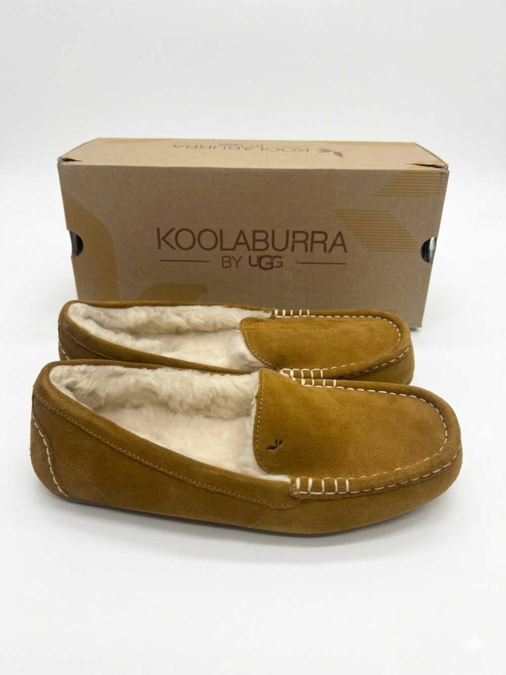 Koolaburra by UGG Lezly Suede Moccasin Slippers Chestnut Women's 10 NIB